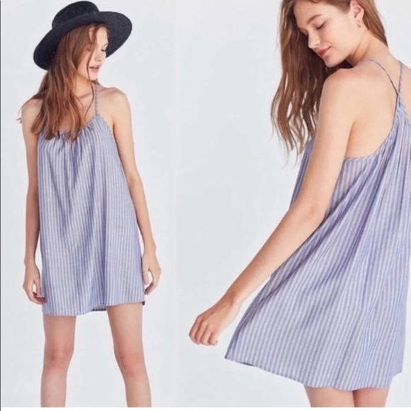 Urban Outfitters BDG Striped Mini Spaghetti Strap Slip Dress Size Medium - Picture 5 of 10
